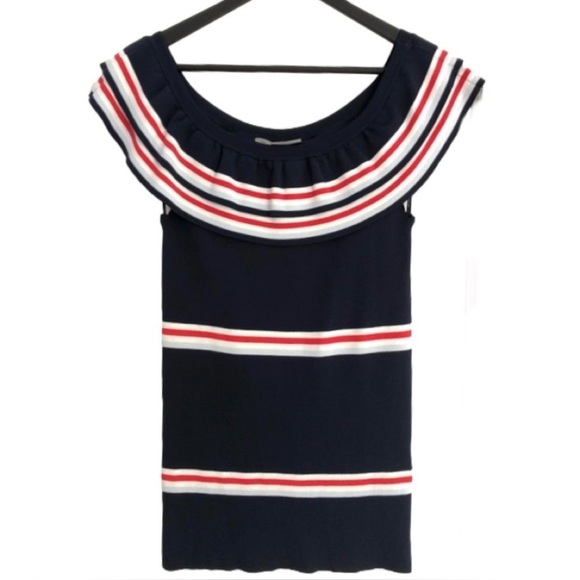 VERO MODA knit Summer sweater, Grace Ruffle, off the shoulder. Classic Elegant L - Picture 2 of 11